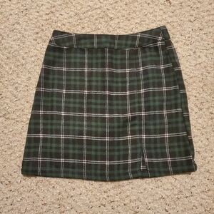 Plaid Green Skirt